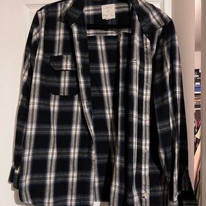 black , blue and cream flannel